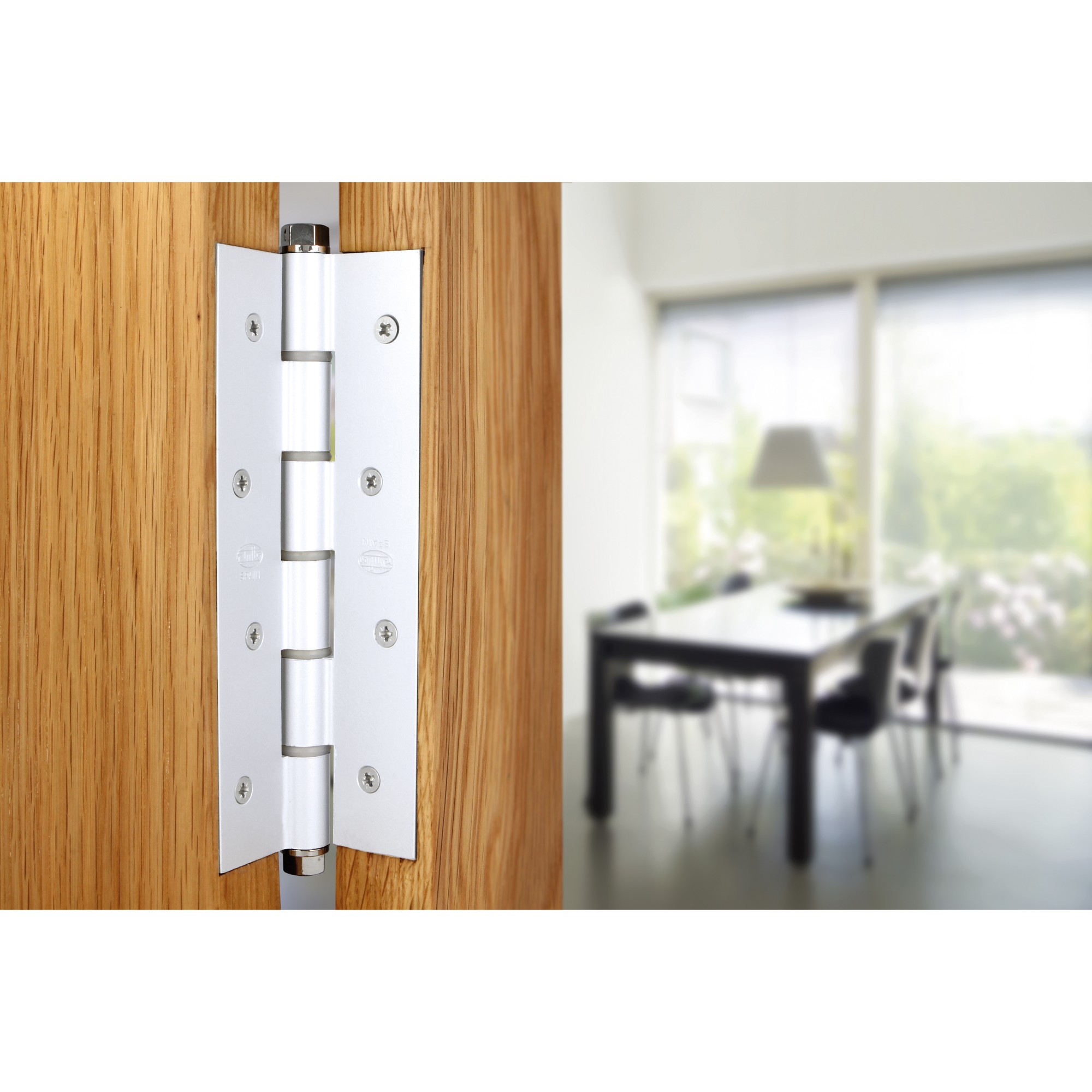 AMIG 6585 | Bisagra simple acción  3034 | 180 x 80 x 4 mm | Aluminio | Blanco