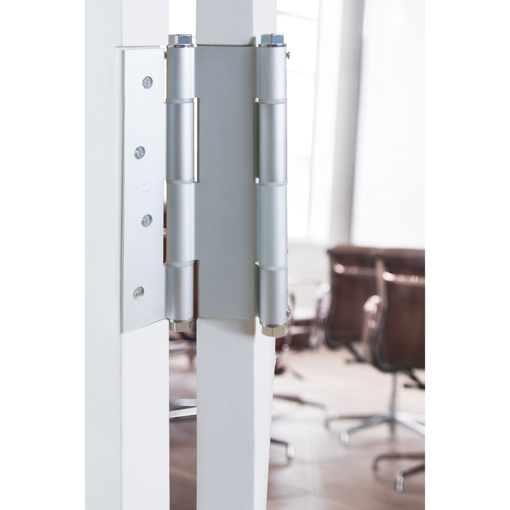 AMIG 2929 | Bisagra doble acción  3035 | 180 x 133 x 4 mm | Aluminio | Plata