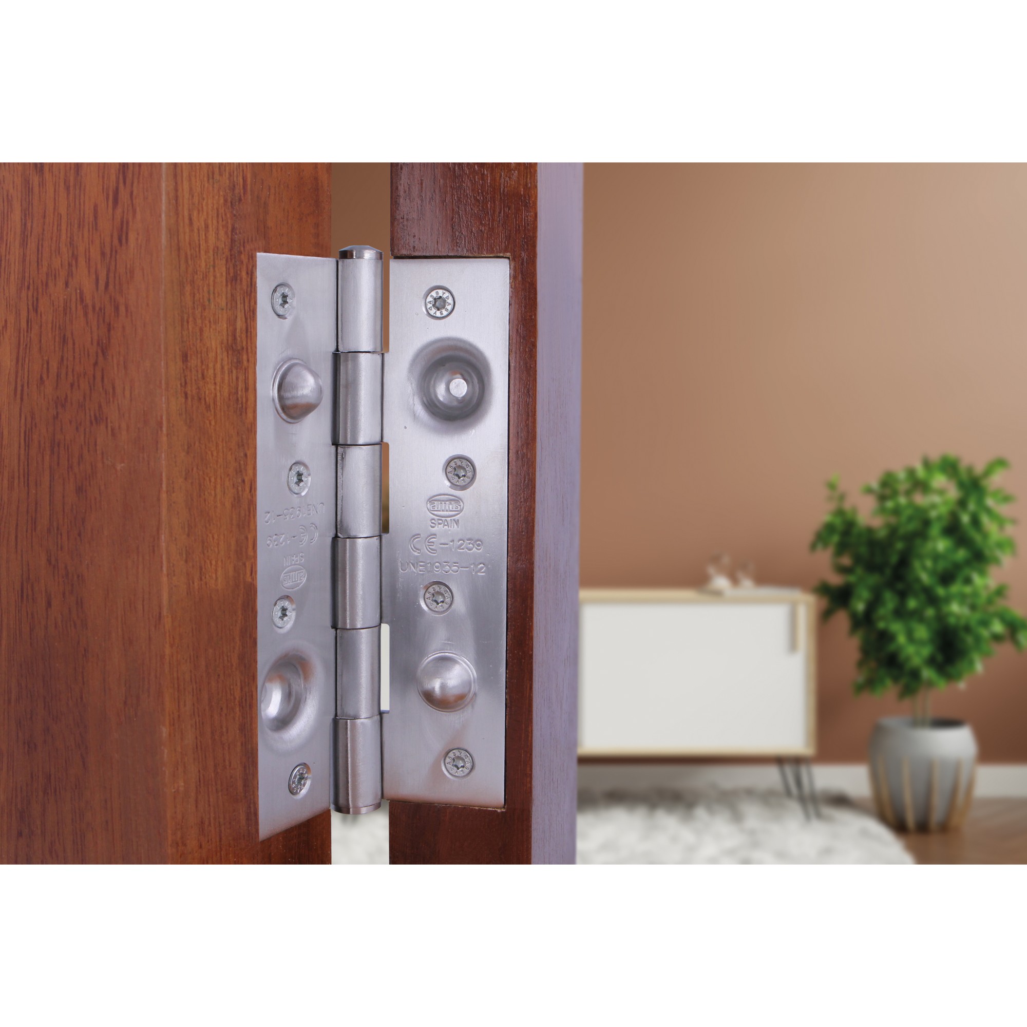 AMIG 4948 | Bisagra seguridad  565 | 150 x 82 x 3 mm | Acero inoxidable 18/8 | Mate
