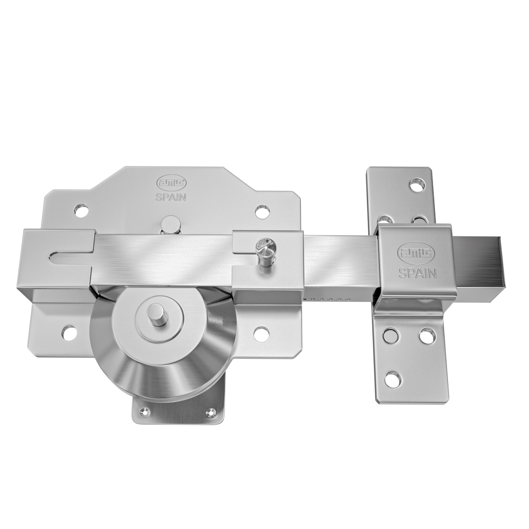 AMIG 22020 | Cerrojo alta seguridad  1PLUS | 90 x 154 mm | Acero | Cromado brillo