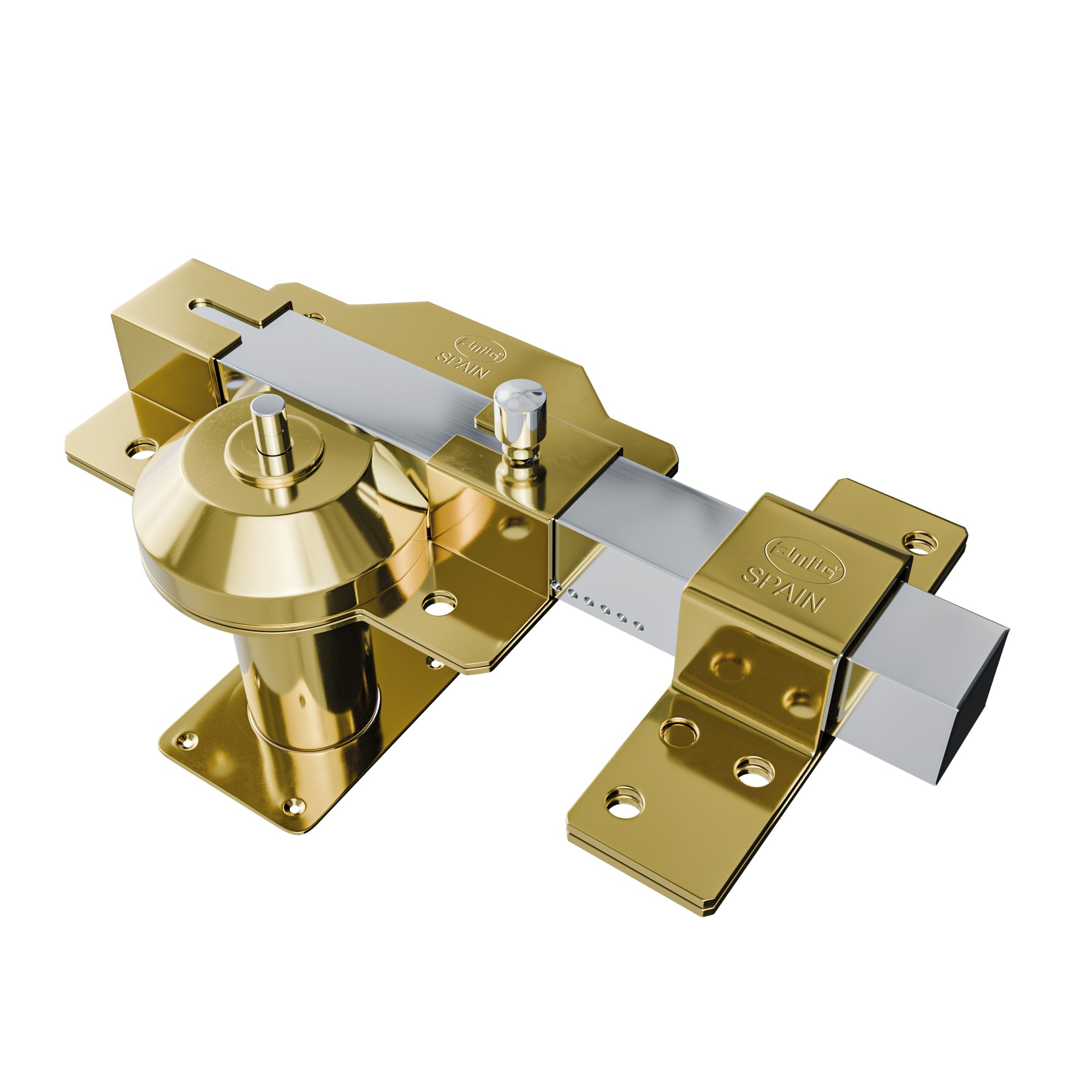 AMIG 22019 | Cerrojo alta seguridad  1PLUS | 90 x 154 mm | Acero | Oro