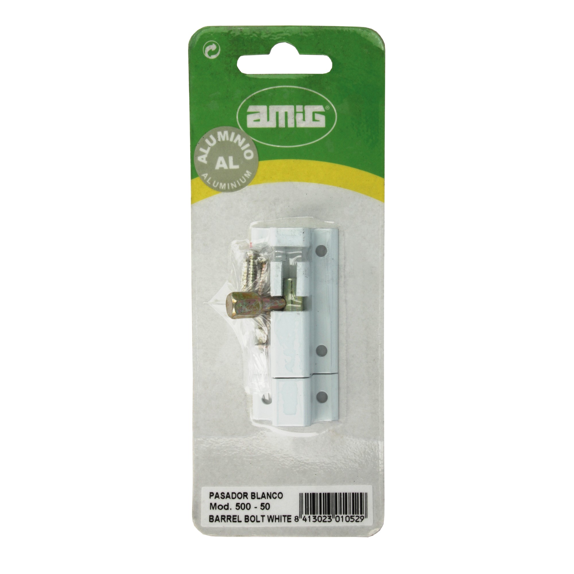AMIG 1052 | Pasador  500 | 50 mm | Aluminio | Blanco