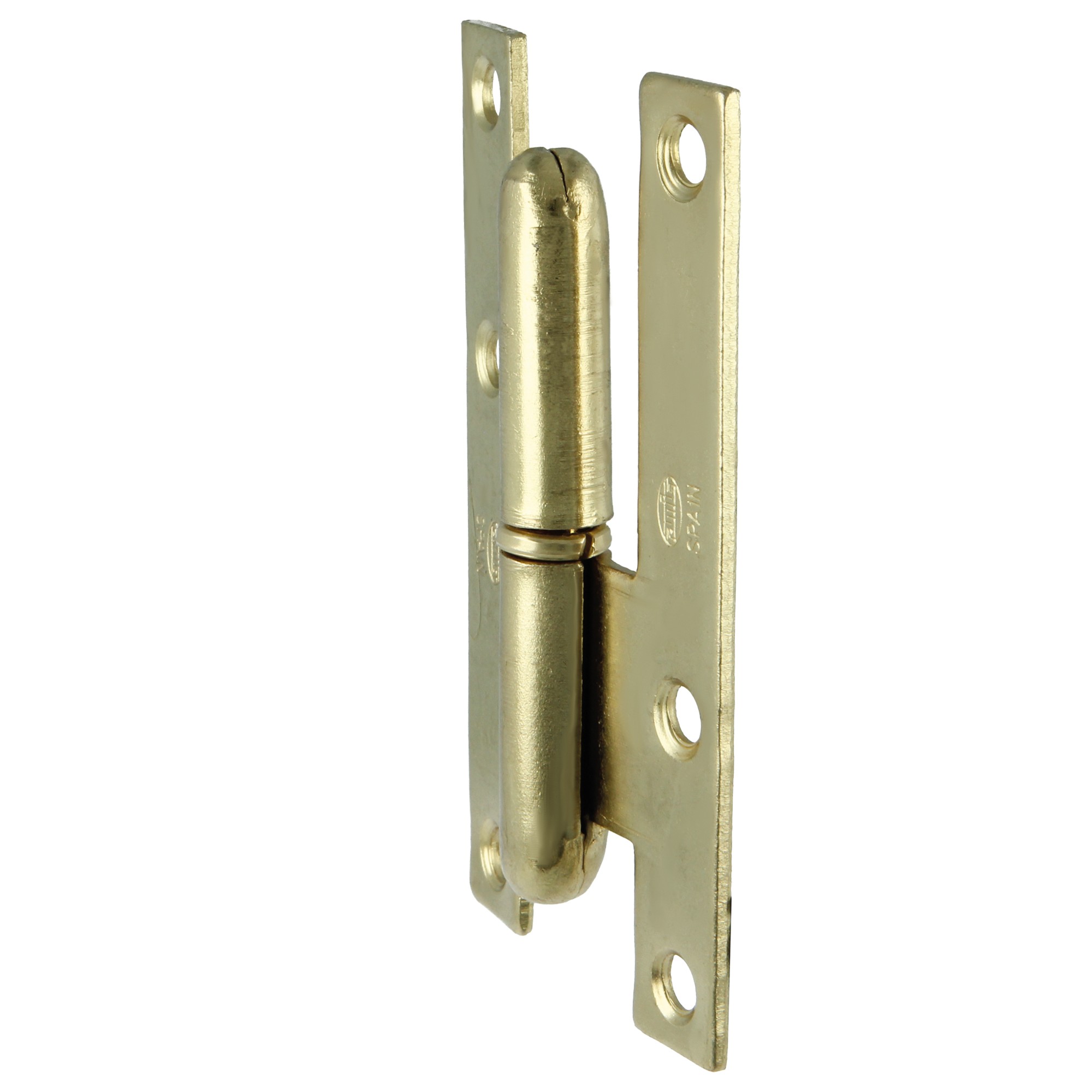 AMIG 2566 | Pernio  403 | 95 x 52 x 2 mm | Acero | Latonado barnizado - Derecha