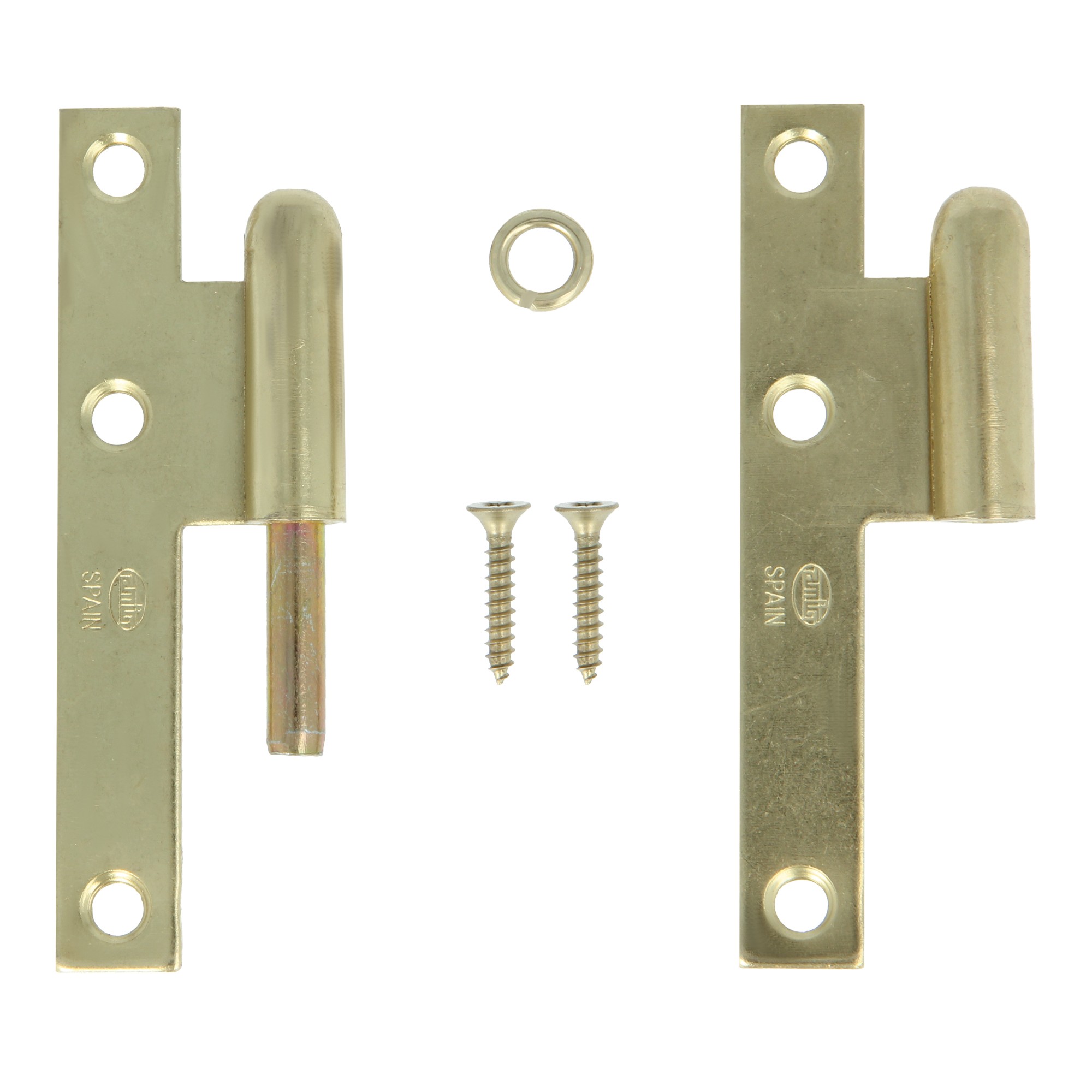 AMIG 2566 | Pernio  403 | 95 x 52 x 2 mm | Acero | Latonado barnizado - Derecha