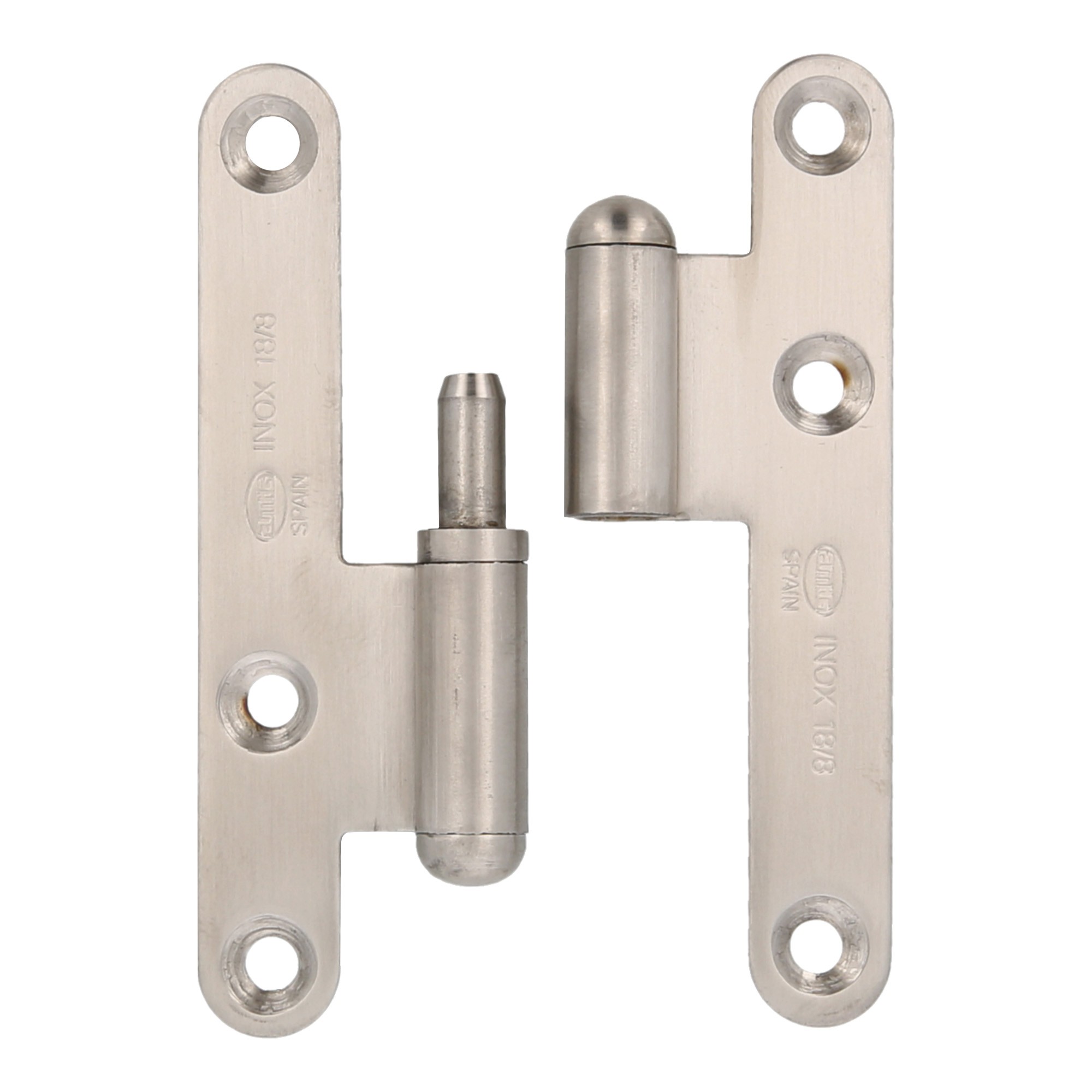 AMIG 2515 | Pernio  405 | 100 x 58 x 2 mm | Acero inoxidable 18/8 | Mate - Derecha