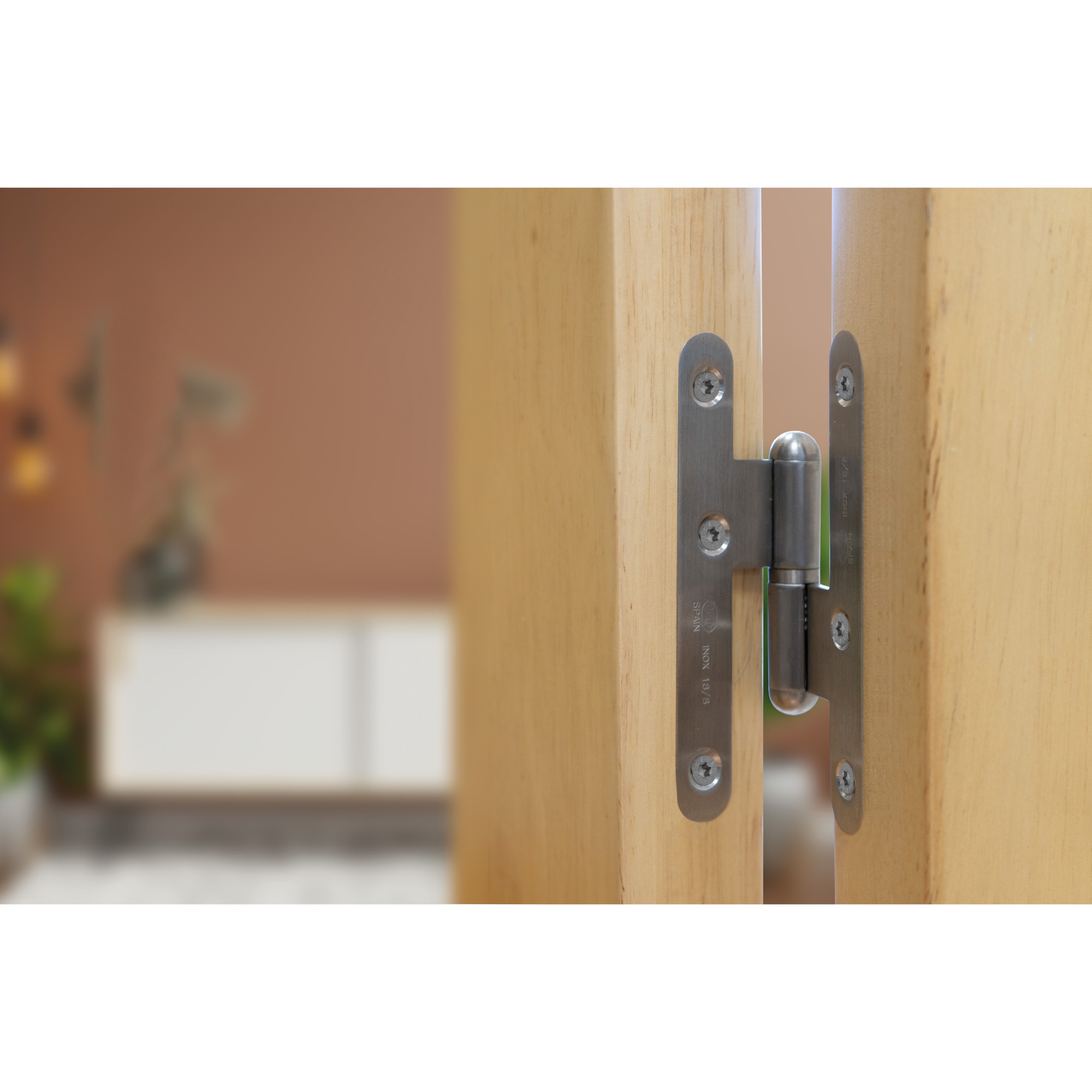 AMIG 2515 | Pernio  405 | 100 x 58 x 2 mm | Acero inoxidable 18/8 | Mate - Derecha