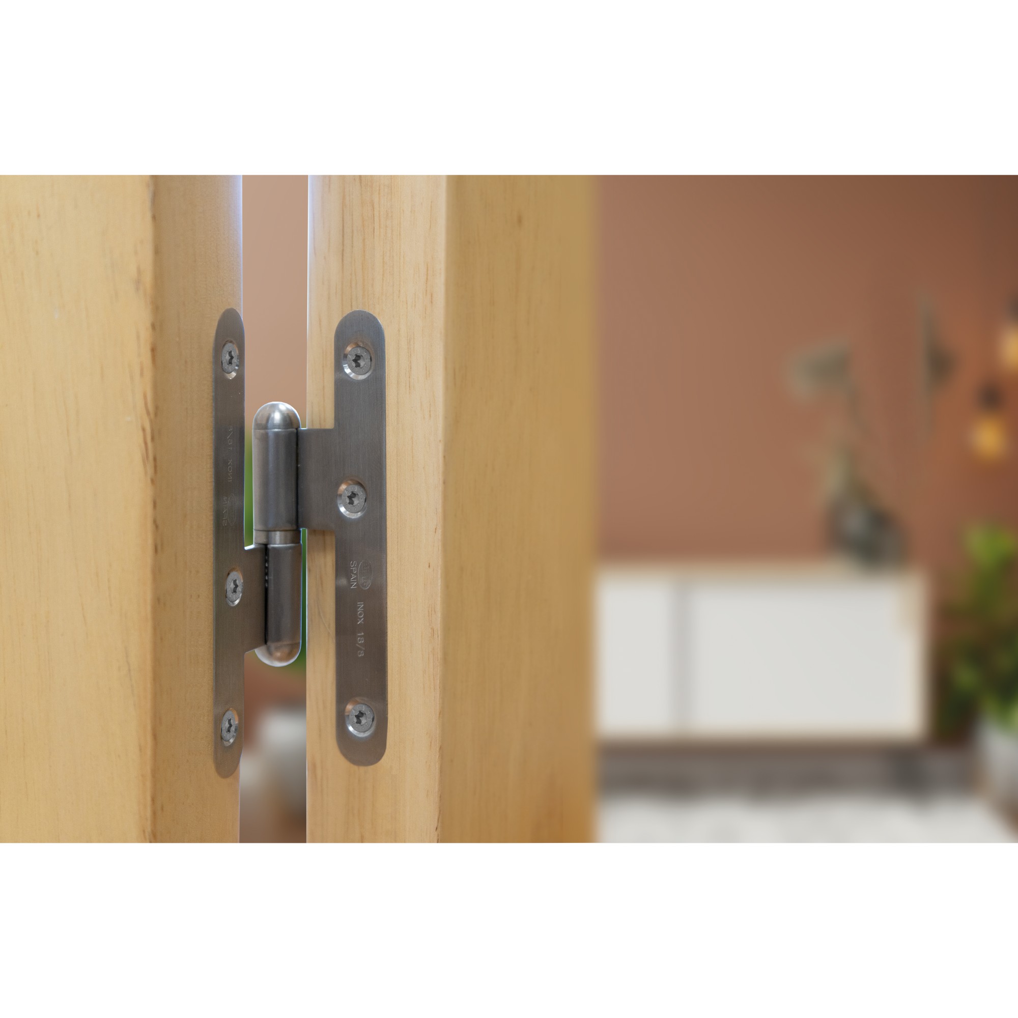 AMIG 2538 | Pernio  405 | 95 x 52 x 2 mm | Acero inoxidable 18/8 | Mate - Izquierda