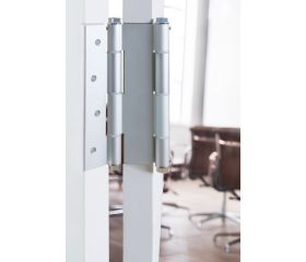 AMIG 2929 | Bisagra doble acción  3035 | 180 x 133 x 4 mm | Aluminio | Plata