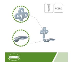 AMIG 148 | Colgador  2 | Acero | Zincado