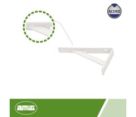 AMIG 9805 | Palomilla reforzada  9 | 250 x 200 mm | Acero | Blanco
