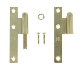 AMIG 2566 | Pernio  403 | 95 x 52 x 2 mm | Acero | Latonado barnizado - Derecha