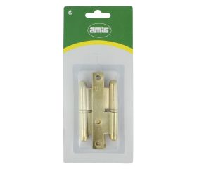 AMIG 2566 | Pernio  403 | 95 x 52 x 2 mm | Acero | Latonado barnizado - Derecha