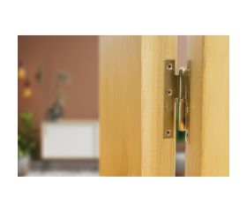 AMIG 2566 | Pernio  403 | 95 x 52 x 2 mm | Acero | Latonado barnizado - Derecha