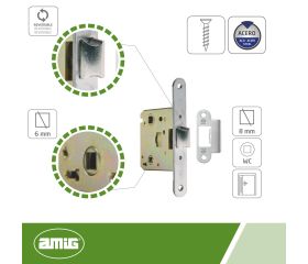 AMIG 12600 | Pestillo  2100 | 50/47 | Acero | Cuero