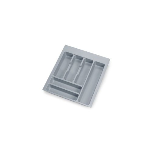 Emuca Cubertero Optima para cajón Universal, 450, Plástico gris, Plástico, 1 ud.