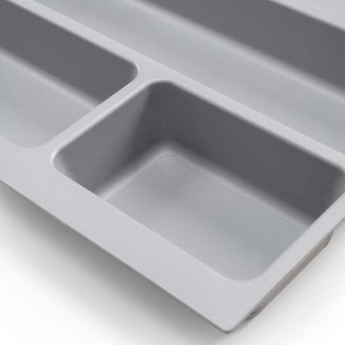 Emuca Cubertero Optima para cajón Universal, 1.000, Plástico gris, Plástico, 1 ud.