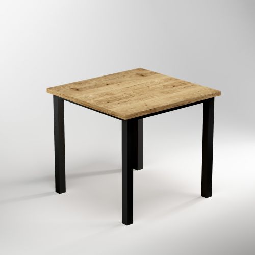 Emuca Patas cuadradas y estructura para mesa, 50x50mm, 750x750, Pintado negro, Acero, 1 ud.