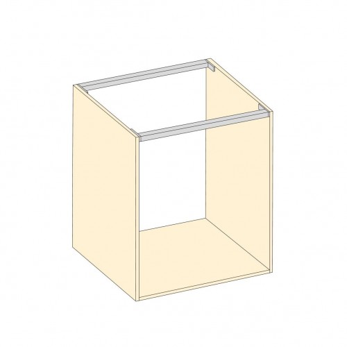 Emuca Kit de travesaño Albeam para muebles de cocina, Atornillar, Anodizado mate, Aluminio y Plástico