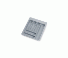 Emuca Cubertero Optima para cajón Universal, 450, Plástico gris, Plástico, 1 ud.