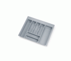 Emuca Cubertero Optima para cajón Universal, 600, Plástico gris, Plástico, 1 ud.