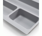 Emuca Cubertero Optima para cajón Universal, 800, Plástico gris, Plástico, 1 ud.