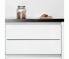 Emuca Kit de perfil Gola central para muebles de cocina, Pintado blanco, Aluminio