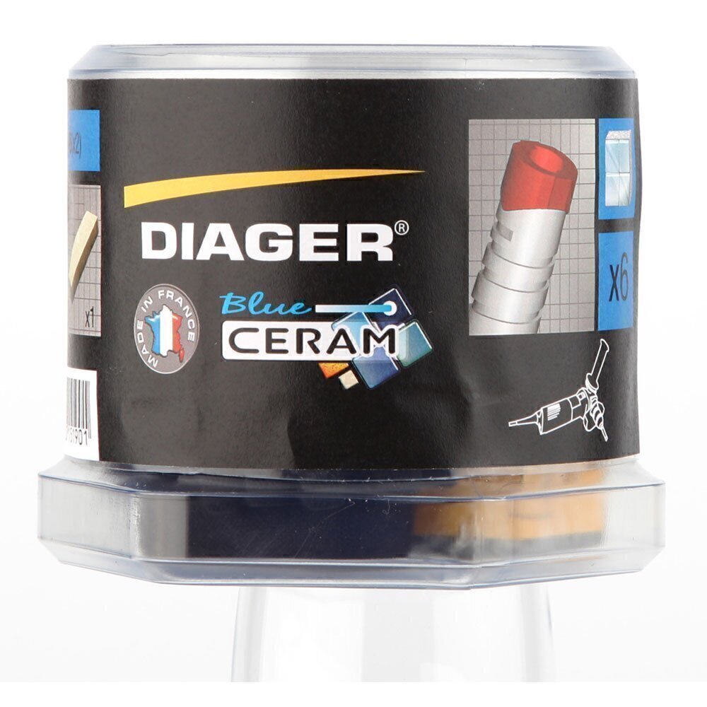 REF. 426C ESTUCHE BLUE-CERAM 6 PZS DIAGER Ø6(x2)-8(x2) MANDRIL & PIEDRA AFILAR