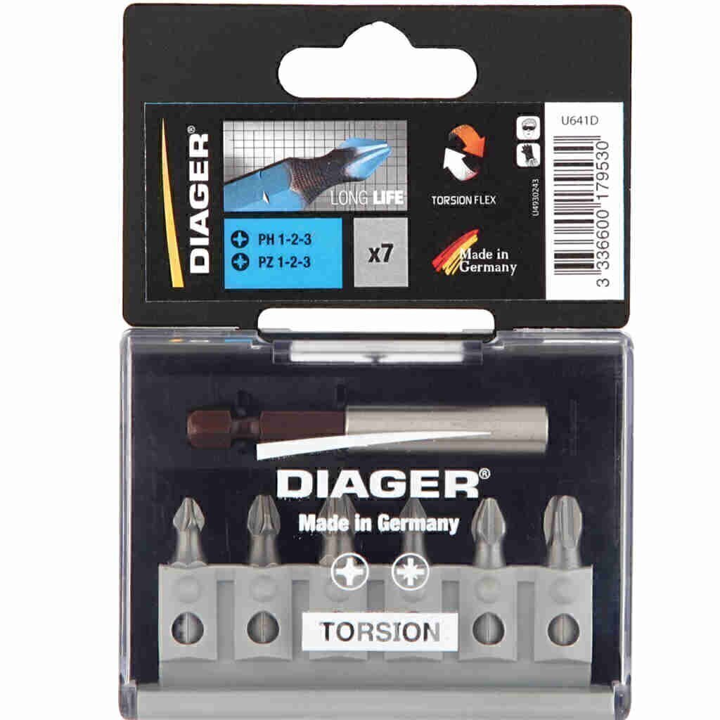 ESTUCHE 7 PUNTAS TORSION PZ-PH DIAGER