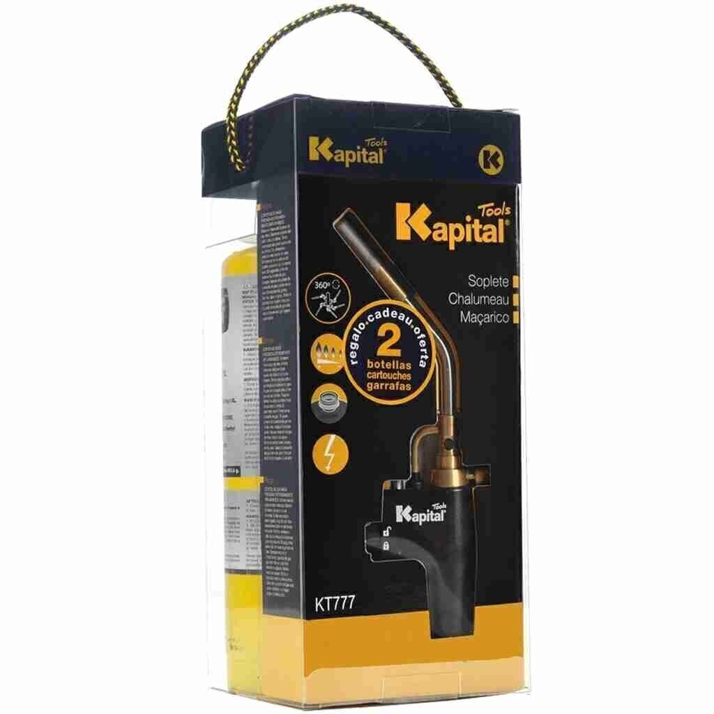 KIT SOPLETE KT777 CON ENCENDIDO PIEZOELÉCTRICO  + 2 BOTELLAS MAP-PLUS