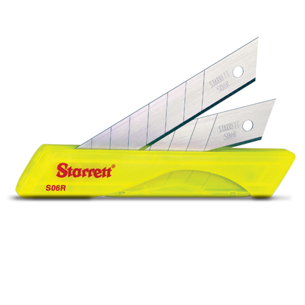 KS06R ESTUCHE DE 10 CUCHILLAS PRECORTADAS DE 18 mm