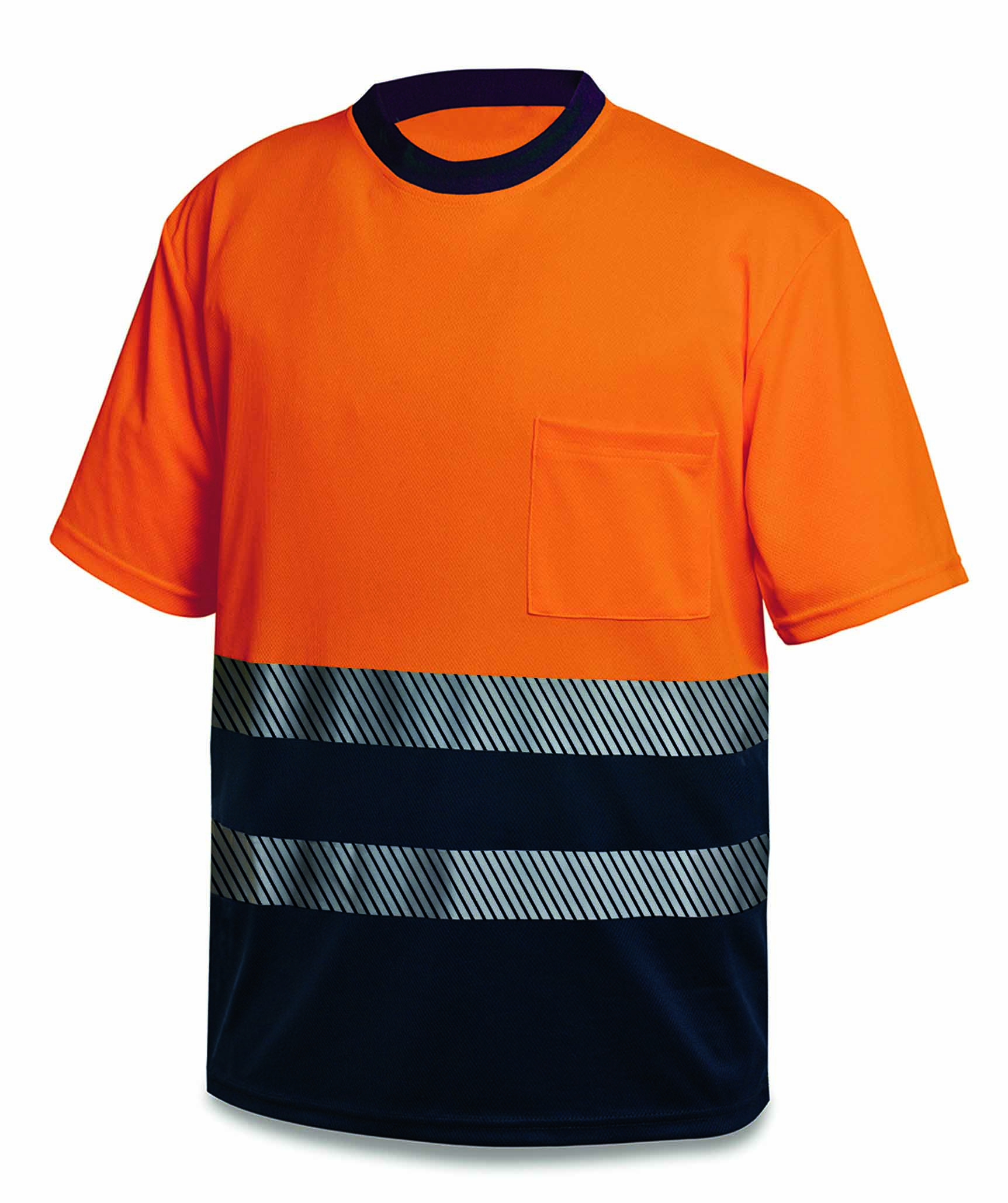 1288TSAVCSNFA Camiseta A.V. bicolor poliéster con bandas segmentadas 150 gr.