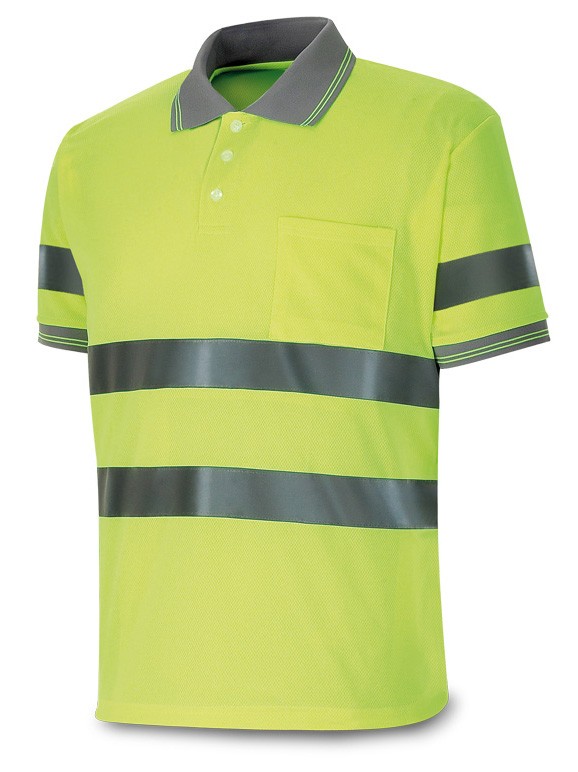 1288PAVMCYF Polo Alta visibilidad de 160 gr. Manga Corta. Color amarillo AXIS