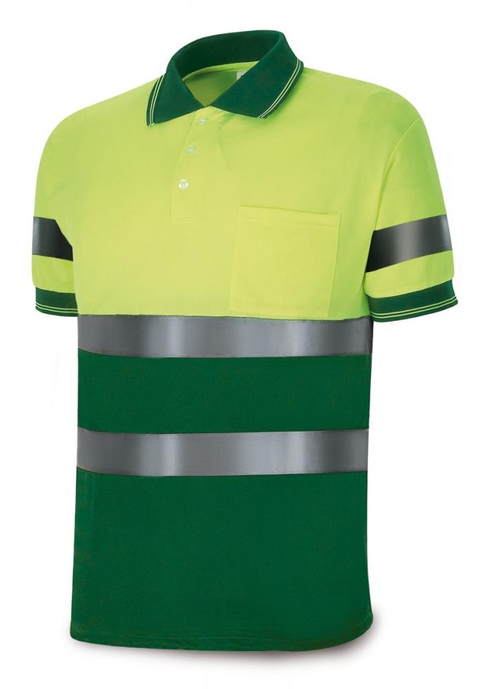 Polo a/v amarillo fluo verde s