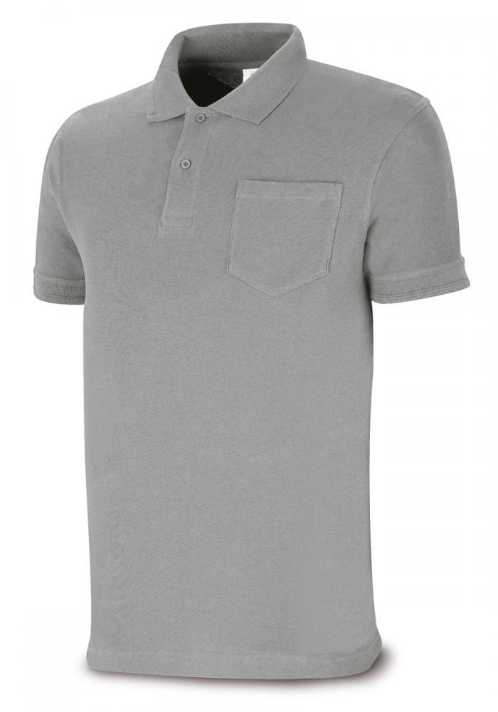 1288PAMCG Polo BASIC gris 100% algodón. 175 gr. Manga corta
