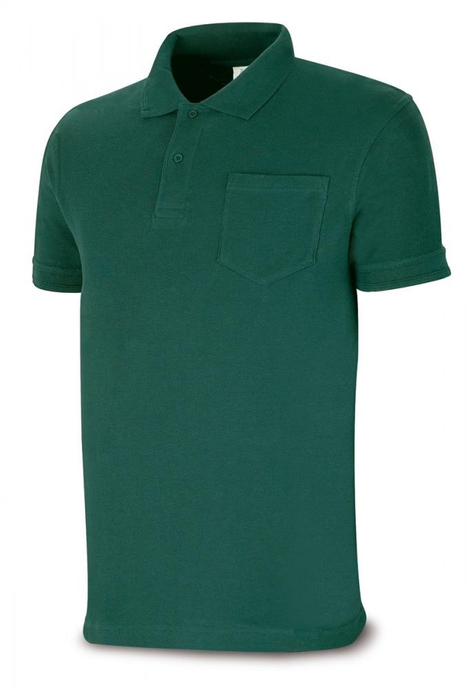 1288PAMCV Polo BASIC verde 100% algodón. 175 gr. Manga corta