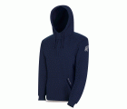 1288JSPROAM Sudadera azul marino poliéster/algodón con capucha. 280 gr.