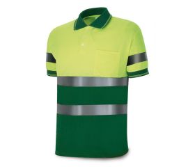 1288PAVXMCYFV Polo Alta visibilidad amarillo/verde poliéster 160 gr.