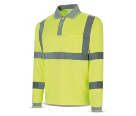 1288PAVMLYF Polo Alta visibilidad doble capa poliéster/algodón amarillo 200 gr.