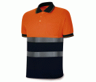 1288PAVCSNFA Polo A.V. bicolor poliéster con bandas segmentadas 150 gr