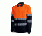 1288PAVLPNFA Polo A.V. bicolor poliéster/algodón con bandas segmentadas 150 gr