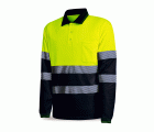 1288PAVLSYFA Polo A.V. bicolor poliéster con bandas segmentadas 150 gr