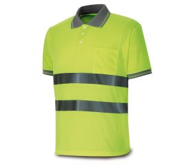 1288PAVMCRYF Polo Alta visibilidad de 150 gr. Manga Corta. Color amarillo