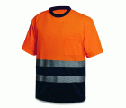 1288TSAVCPNFA Camiseta A.V. bicolor poliéster/algodón con bandas segmentadas 150 gr.