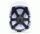 2088CTVBL Mod. “THOR (Ventilado)”. Casco de protección para la industria ventilado en color blanco, cierre ruleta,  arnés textil  6 puntos.
