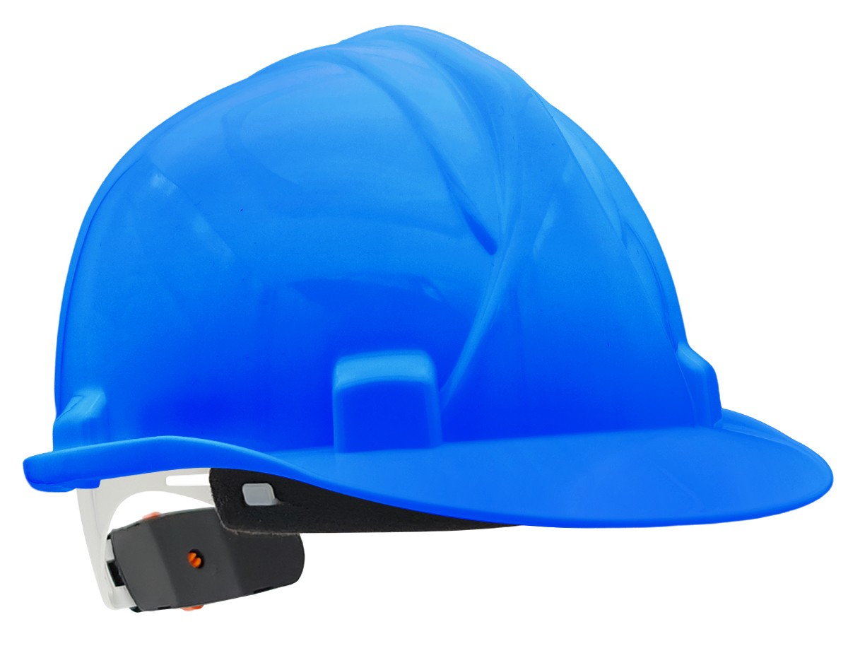 2088CRNAM Casco de protección cierre ruleta. Color azul.