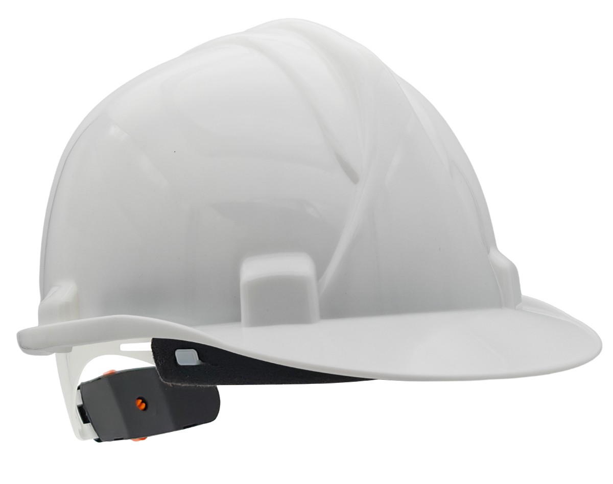 2088CRNBL Casco de protección cierre ruleta. Color blanco.