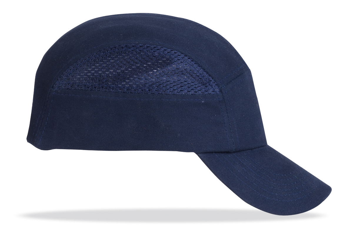2088GPPNAM Mod. “BUMPER PRO”. Gorra de protección anti golpes con rejillas de ventilación lateral.  Color Azul Marino.