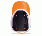 2088GPPAVNF Mod. “BUMPER PRO”. Gorra de protección anti golpes con rejillas de ventilación lateral.  Color Naranja Alta Visibilidad con bandas reflectantes.