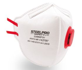 2288MP3VBL Mascarilla desechable desechable FFP3 con válvula de exhalación.