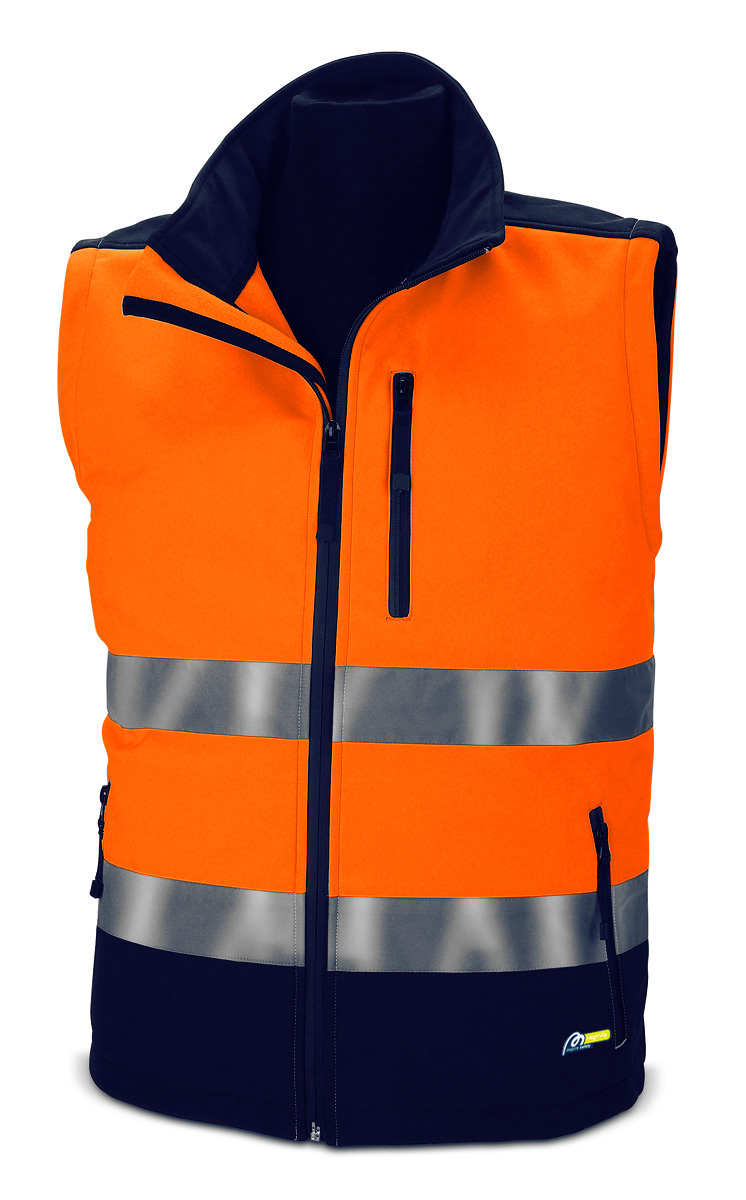 288CSFYANFA Cazadora SOFTSHELL Alta Visibilidad bicolor. Mangas desmontables 310 gr